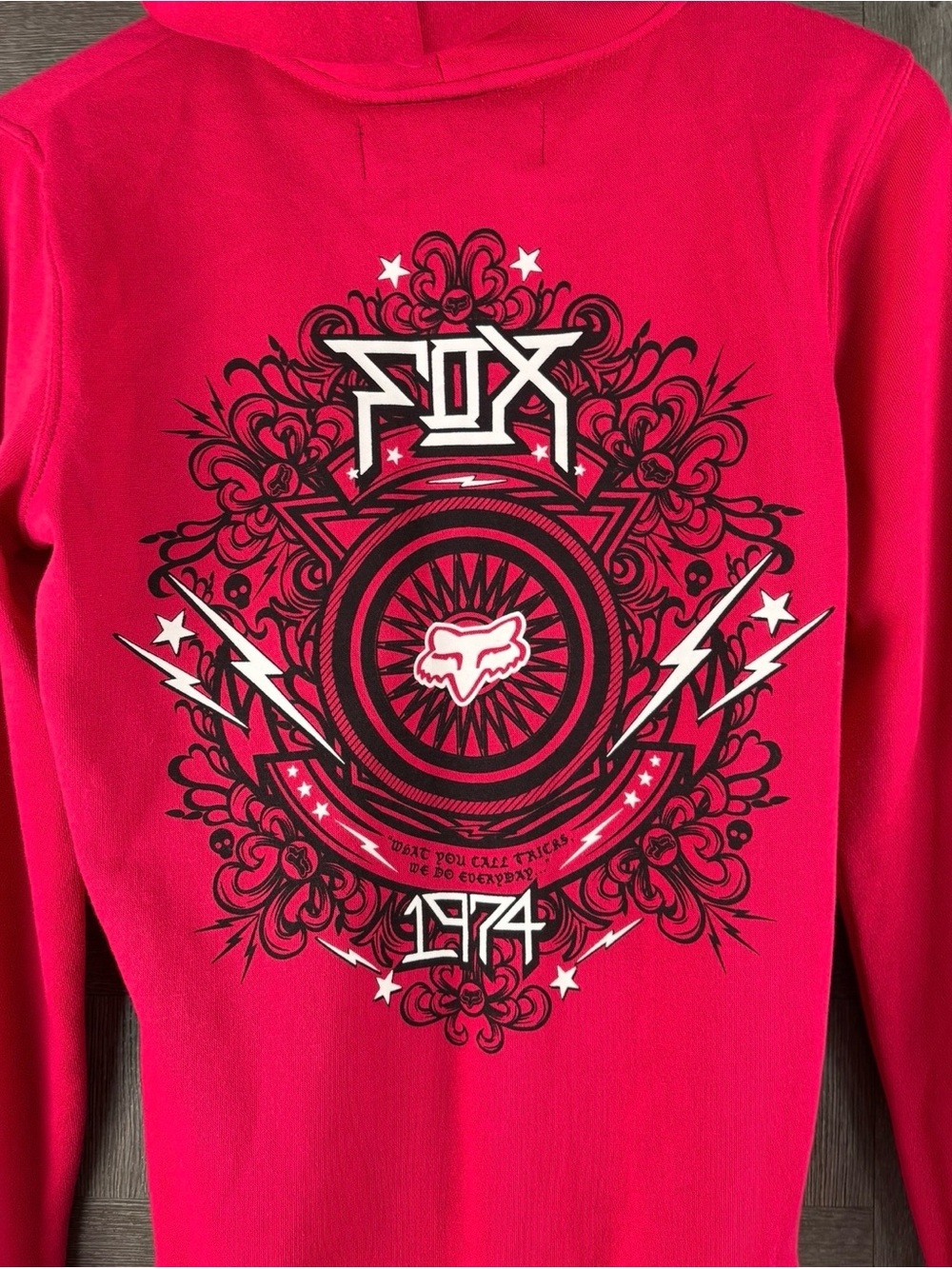 Fox Racing Women’s Vintage Y2K Hot Pink Zip-up Soft Faux-fur Lined Hood Retro - Picture 5 of 13